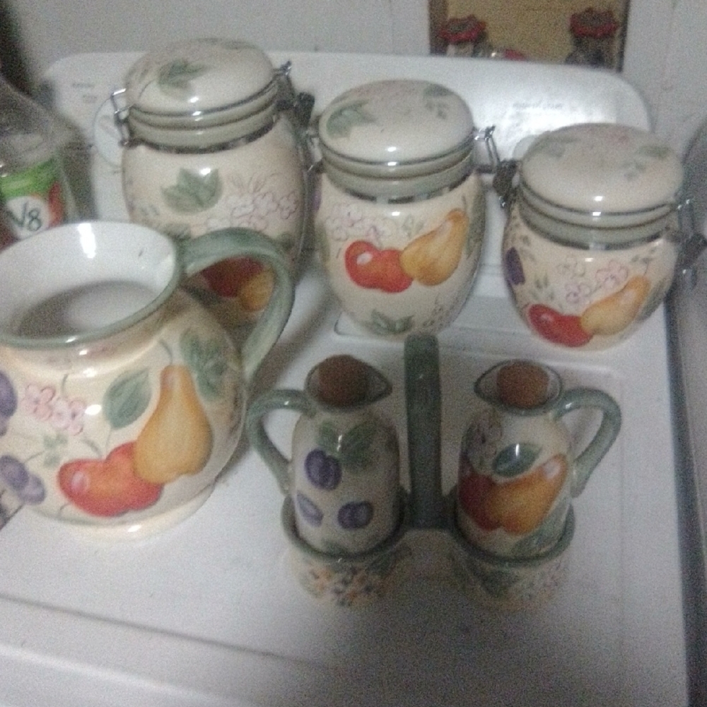 Fruit Pattern Ceramic Kitchen Set